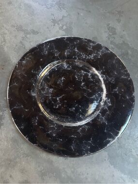 Bennington Potters Vermont Black Agate Saucer #1627